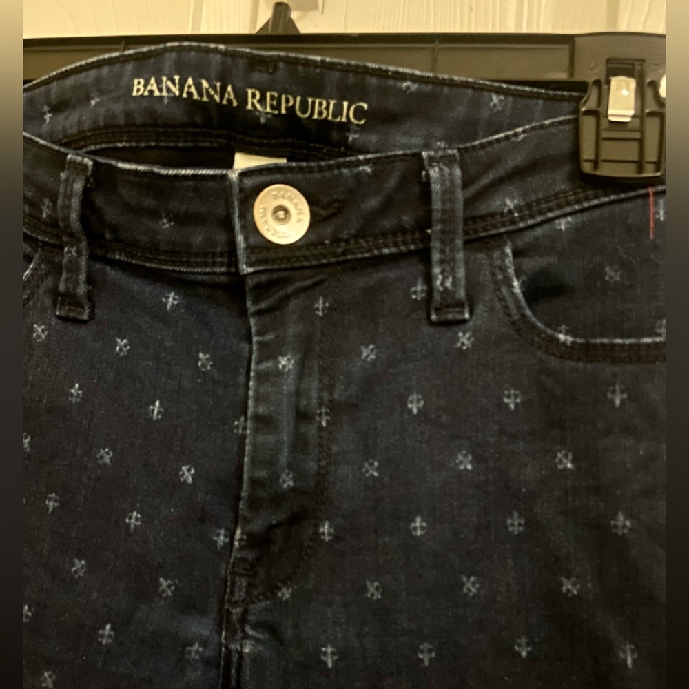 Fleur de lis printed jeans